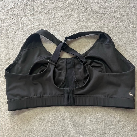 Lolë Black Sports Bra Convertible High Impact Hook Back Workout Active Top - Picture 10 of 13